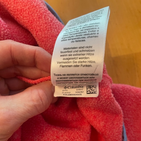 Columbia PFG Half Snap Button Fleece Pullover Sweatshirt Pink Women Medium - Picture 10 of 10